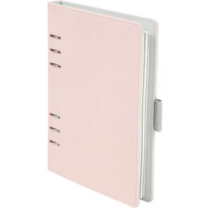 Oxford 6-Ring Professional Notebook, 7 x 9 Inch, Refillable Notebook, Writing Journal, Ivory Paper, 100 Sheets, Blush Pink Faux Leather Cover (90005)