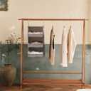 GRANNY SAYS 3-Shelf Hanging Closet Organizer and Storage, Collapsible Hanging Closet Shelves, Hanging Organizer for Closet & RV, Gray, 29 " H X 12" W X 12" D, 1-Pack