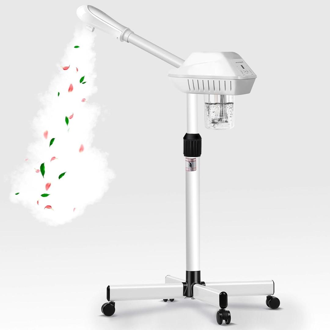 Professional Facial Steamer for Atomization Humidifier Atomizer, Adjustable Height and Angle, Face Steamer Clean Skin Firming Pores and Moisturizing Suitable for a Beauty, Spa, at Home