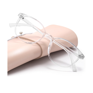 miyya Blue Light Blocking Glasses Women, Fashion Round Transparent Anti Blue Light Glasses with Anti Eyestrain & UV Glare