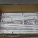 White Easel Stand for Wedding Sign, 55'' Adjustable Vintage Scroll Floor Display Stand with Chain Support for Welcome Poster, Photo, Art, Decorative Event Display (55'' x 18.25'')