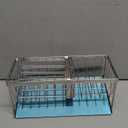 Cisily Sink Caddy Sponge Holder for Kitchen, 304 Stainless Steel Rustproof, Kitchen Sink Caddy with High Brush Holder, Dish Sponge Organizer with Divider (Silver) (9.25)