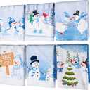 Panelee 6 Pcs Winter Kitchen Towels for Hello Winter Bathroom Blue Christmas Snowman Hand Tea Towels 12 x 18 Inch Absorbent Christmas Decorative for Kitchen Housewarming Cooking Gift