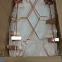25 Pack 16.5" Metal Wire Hangers with Clips, Rose Gold Copper Finish Clothes Storage Coat Hangers, 42CM