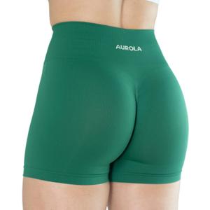 AUROLA Dream Collection Women Workout Shorts High Waist Gym Shorts, Scrunch Butt Seamless Athletic Shorts (Medium, Aventurine)