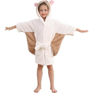 DELEY Girl's Robe Baby Boys Hoodie Robes Toddler Bathrobes for Kids Pajamas Sleepwear (11-12 Years)