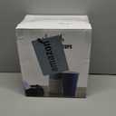 LITOPAK 100 Pack 16 oz Disposable Paper Coffee Cups with Lids for Coffee, Water, Juice, or Tea, Blue and Gray Hot Paper Cups for Home, Restaurant, Store, and Cafe