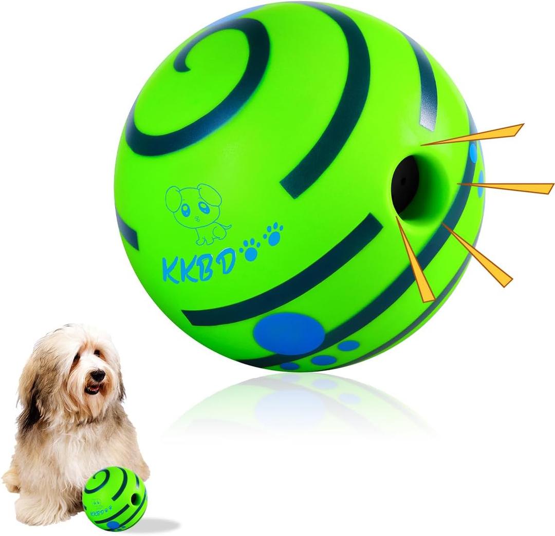HYQ Interactive Squeaky Dog Ball - 2.75 Inch Toy for Small, Medium, Large Dogs and Puppies to Keep Them Busy