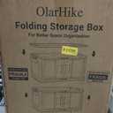 OlarHike 144QT Lockable Storage Bins with Lids - Folding Storage Cabinet with Doors and Wheels, Collapsible Plastic Box for Closets, Office, Stackable Organizer and Containers, Gifts, 3 Pack Cubes