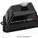 RUTU Metal Gas Tank ATV Fuel Tank Petrol Tank with Cap for 150cc 200cc 250cc ATV Quad 4 Wheeler Buggy Go Kart Taotao Sunl - 4L
