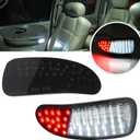 2Pcs F150 LED Courtesy Door Lights for Ford F150 1997-2003, F150 SVT Lightning 1999-2002, F250 Light Duty 1997-1999 Red& White LED Side Door Panel Light Door Interior Light Step Lights Smoked Lens