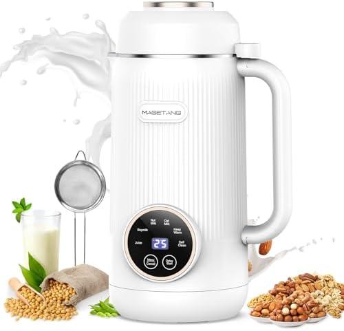 MAGETANG 7 in 1 Nut Milk Maker Machine 28oz Automatic Milk Maker for Homemade Coconut, Oat, Soy, Plant-Based Milk, Juice with 18H Delay Start/6H Keep Warm/Self Cleaning (Cream)