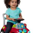 Radio Flyer Busy Buggy, for Toddlers 1-3, 3-in-1 Push Walker Ride On Car with 17 Sensory Activities, Anti-Tip Feature, Under-Seat Storage, Horn and Gears, 42 lb Capacity, Toddler Ride On Toys, Large
