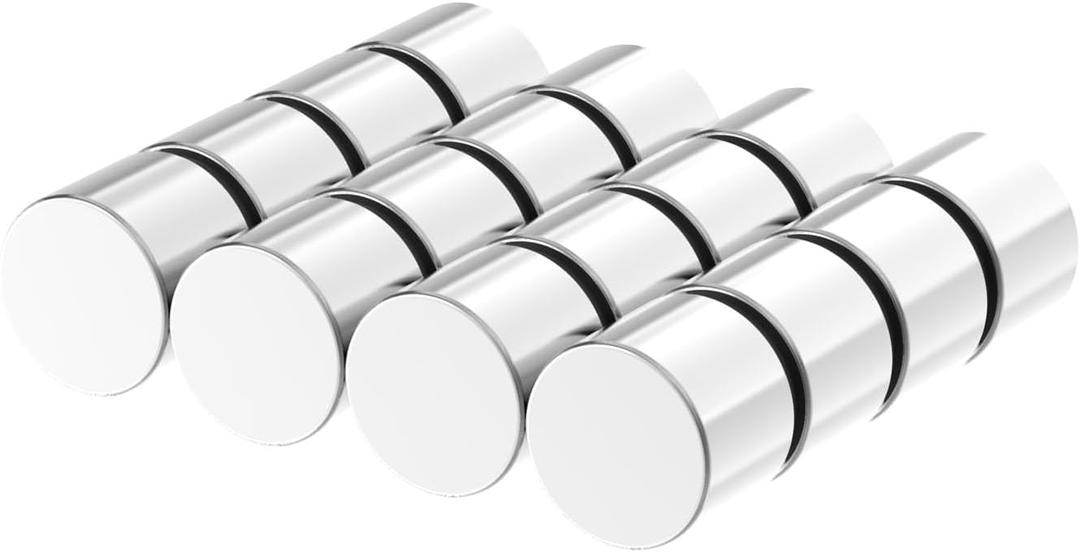 N52 Magnets - 1/2" D x 3/8" H - 16 Pack, Powerful Rare Earth Magnets,Super Strong Neodymium Disc Magnet for Fridge, Office, Building, Scientific, Crafts and DIY Thick Strong Magnet