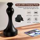 Seealle Touch Lamps for Nightstand - Bedside Lamps Set of 2, 3 Way Dimmable, USB C+A for Bedroom & End Tables (LED Bulbs Included)