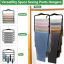 Closet Organizers and Storage,3 Pack Organization and Storage Pants-Hangers-Space-Saving,Velvet Hanger for Dorm Room for College Students Girls Boys Guys Hanging Jean Scarf (Large, Black)