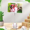 Funnymoom 20 Pcs Base Memo Clip Holder Table Number Card Place Holders Stand Note Paper Clip Centerpieces for Table Party Favors Photo Stand Events Decoration(Baseball)