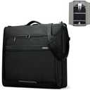 Hanke Premium Garment Bags for Travel, Business Travel Suit Bag with Wrinkle-Free System, Fits 4 Suits & 17.3'' Laptop, Carry On Garment Bag with Shoe Compartment, Shoulder Strap, Black