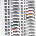 UNICRAFTALE Ink Pad Storage Rack Stamp Organizer Holder for Desktop 28 Grids Inkpad Storage Box Inkpad Tray Organizer Rack Ink Pad Combo Racks for Stackable Wall Mount 33.3x10.8x45cm
