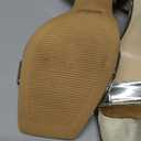 Athlefit Chunky Heels for Women Block Heeled Sandals Square Toe Ankle Strap Fashion High Heels for Prom (9.5, Gold)