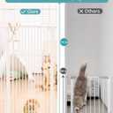 No Pawblems 71" Extra Tall Pet Gate, 29"-43" Wide Pressure Mounted, White