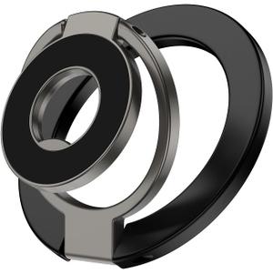 Magnetic Phone Ring Holder for Samsung Galaxy S25 Ultra S25 S24 FE S24 Ultra, Removable Magsafe Phone Grip with Kickstand for iPhone Air 17 Pro Max 16e 16 15 14 13 12 Pro Max, Fit Magnetic Car Mount