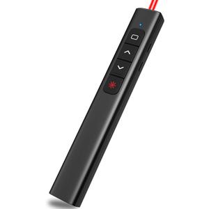 USB Type C Wireless Presentation Clicker with Volume Remote Control, Presenter Remote & PowerPoint Slide Advancer for Mac, Computer, Laptop, Keynote, Google Slide