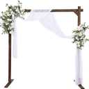Gorgeous Wooden Arch - Rustic Square Arbor for Wedding, Proposal, Party, Lawn - 7.2FT