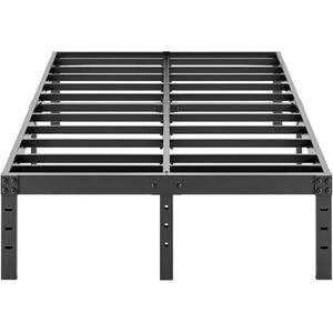 ALDRICH Metal King Size Bed Frame - 16 Inch Tall Black Basic Steel Slats Platform, Easy Assembly Heavy Duty Noise Free Bedframes, No Box Spring Needed 
