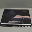 Ergonomic Mouse Pad with Wrist Support & Massage Design  Memory Foam Cushion, Non-Slip PU Base  Carpal Tunnel Pain Relief for Wireless Mouse & Desk Use  12x8 Inch (Black)