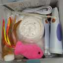 Potaroma Cat Toys Chargeable, 3in1 Hide and Seek for Kittens, Interactive Automatic Play, Fluttering Butterfly, Moving Wand Feather, Indoor Kitty Exercise 22.8 Inch Cover for All Breeds (Minimalistic Bohemian)