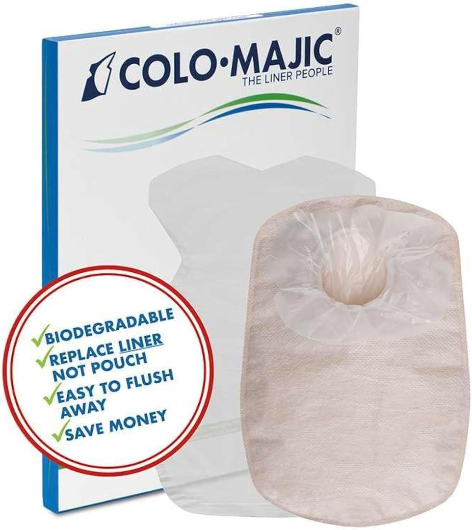 Colostomy Liners 100-Count Ostomy Pouch Covers Biodegradable Liners for Colostomy Bags Professional Colostomy Supplies Leakproof and Flushable (Medium)