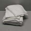 Bedsure Linen Sheets - Queen Size Bed, Blend from Linen Cotton Bedsheets, Breathable Cotton Bedsheets, Gifts for All Seasons, 4 Pieces, Pure White