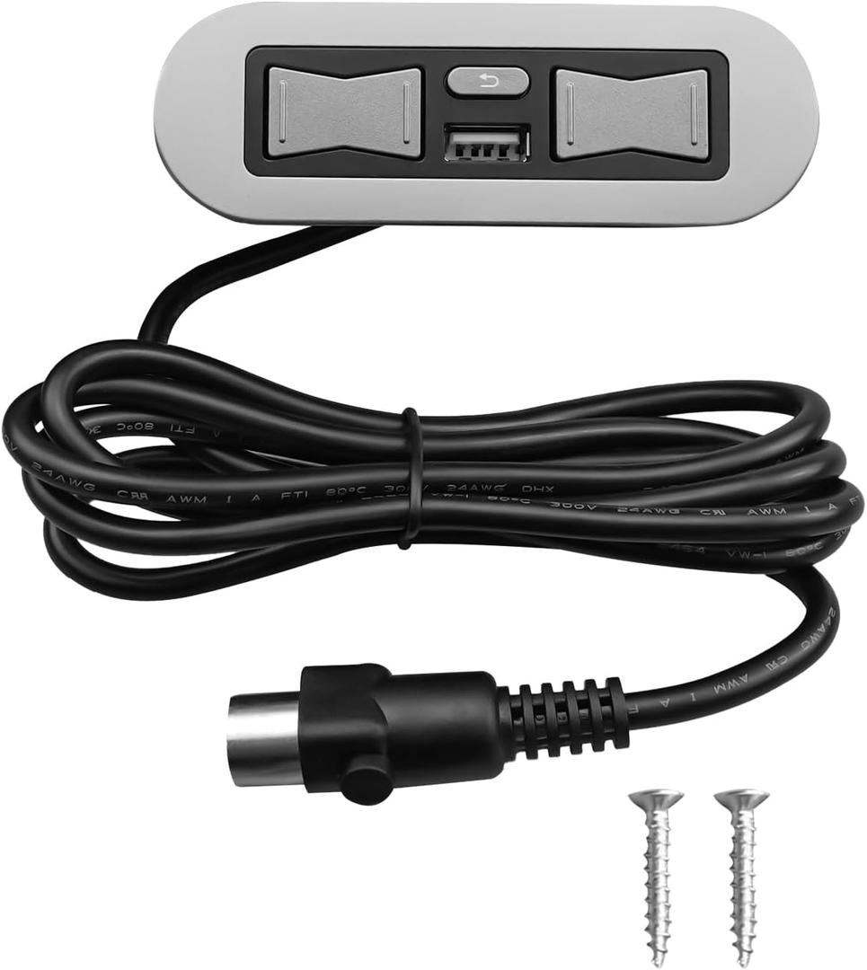 Power Recliner Remote Hand Control Fit for Emomo HX90HU Electric Lift Chair Remote Control Replacement, with 5-Pin Male Plug & USB, 5 Button