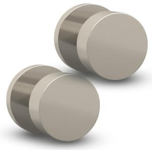 Mega Handles Buena Dummy Door Knob - 2 Pack Heavy Duty Dummy Door Knobs, Non-Turning Satin Nickel Door Knob for Closet & French Doors, Single Side, Fits All Standard Doors - Satin Nickel
