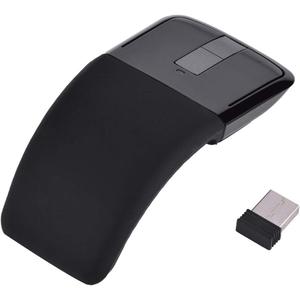 143 Foldable Touch Mouse, Arc Touch Mouse Mice Receiver for PC Laptop Smart TV, Stylish Appearance(Black)