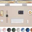 Extra Large Desk Mat - 48"x 24" Non-Slip Desk Pad for Office and Home - Ideal for Large Mouse Pad and Desk Mats on Top of Desks(Beige)
