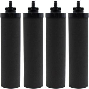 Water Filter Replacement for Berkey BB9-2 Black Activated Carbon Filters, Compatible with Berkey Gravity Water Filter System, Pack of 4
