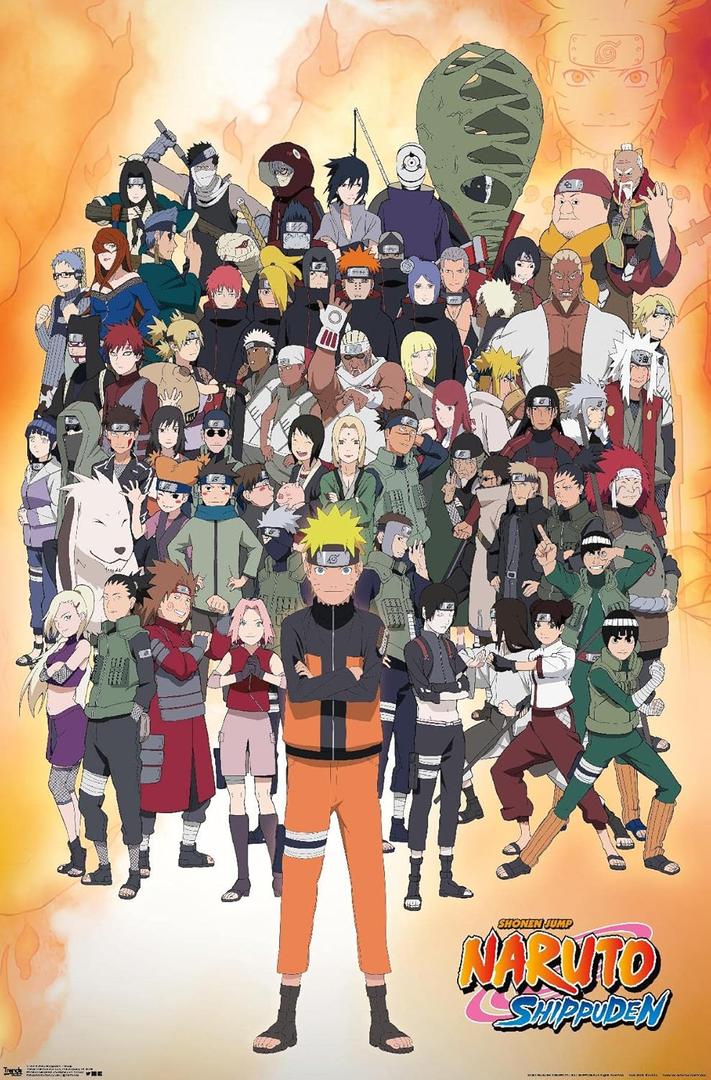 Trends International Naruto Shippuden - Group Wall Poster, 22.375" x 34", Unframed Version