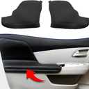KBH Door Panel Armrest Cover Replacement for Honda Odyssey 2011-2017, Vinyl Leather, Car Door Arm Rest Replace Skin Upholstery, Anti-Scratch, 1 Pair, Black (Leather Part Only)
