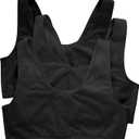 Hanes Women's Scoopneck Cotton Bralette Crop Top (3 Pack) (XX-Large, Black/Black/Black)
