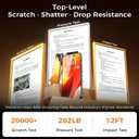 NeverBreak 9H+ Hardness for iPhone 15 Plus Screen Protector 12FT Military Grade Protection (Scratch, Shatter, Drop Resistance) 15Plus Tempered Glass 6.7" 2 Pack Replacement Cell Phone Screen Portector