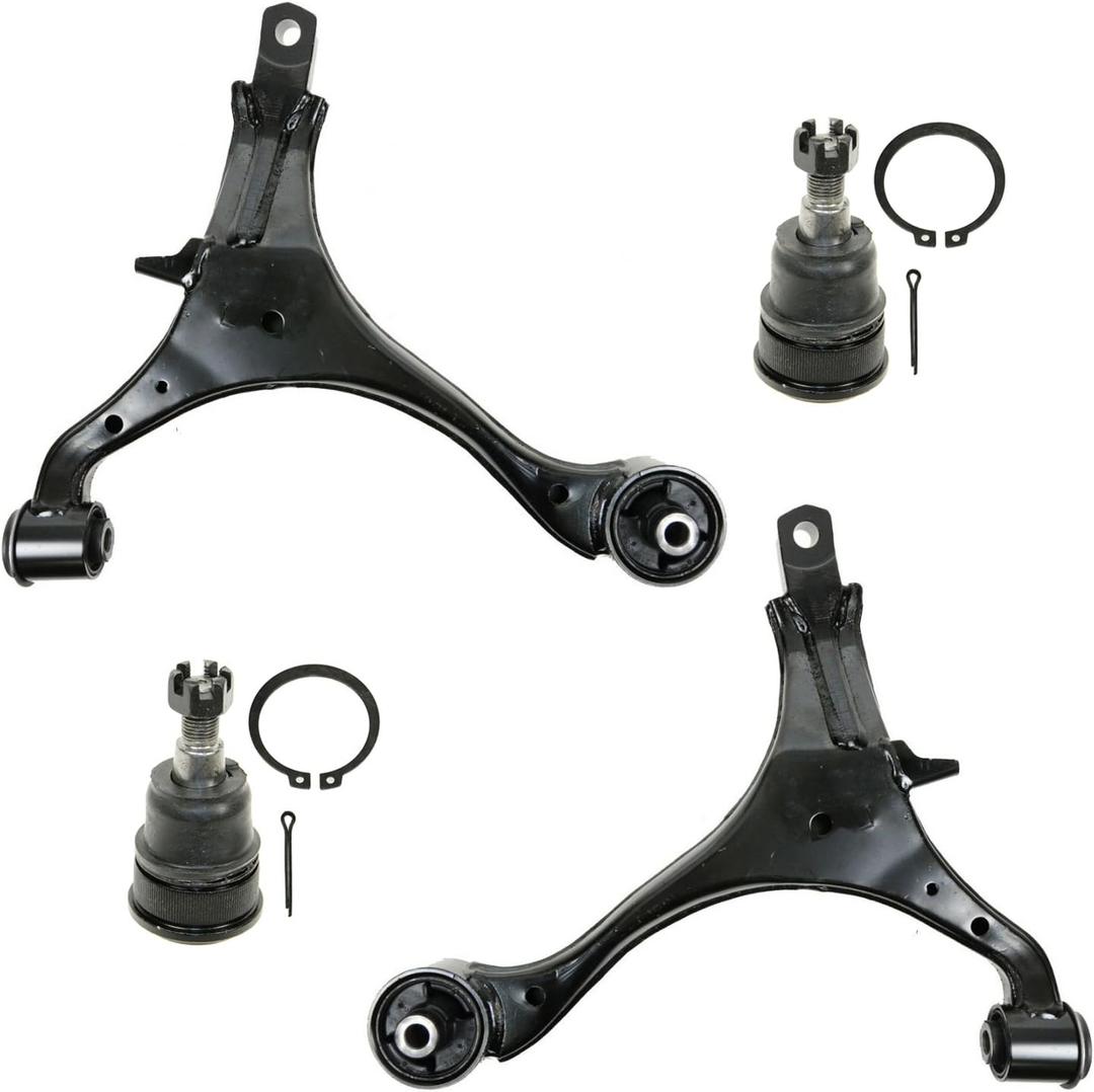 TRQ Front Lower Control Arm with Ball Joint Set Compatible with 2002-2006 Honda CR-V