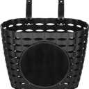CHILDHOOD Kids Bike Basket with Cute Stickers and Adjustable Straps, Bicycle Handlebar Basket for Kid Boys and Girls