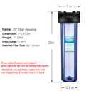 Geekpure 20 Inch Clear Whole House Water Filter Housing - 1" NPT Brass Port (1)