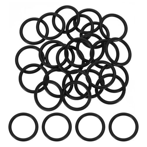 uxcell 50Pcs AS-214 O-Rings, Nitrile Rubber O-Rings 1" ID, 1-1/4" OD, 1/8" Width Round Sealing Gasket for Automotive Machine Plumbing Sealing Repair (70 Durometer, Black)