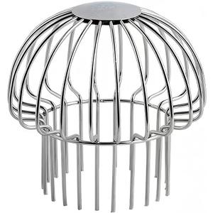 304 Stainless Steel Gutter Guard, Filter Strainer Fits for Round Downspout, Anti-Blocking Line Cap Drain Cover, Fit 4 Inch Tube