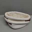 Feagar Banneton Bread Proofing Basket Set - 2 Pack Oval Cotton Rope Bread Basket with Liners, Covers & Proofing Cloth for Artisan Bread Baking, Sourdough Bread Baking Supplies