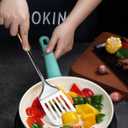 3 x Berglander Spatula, Stainless Steel Gold Handle Slotted Turner, Golden Handle Spatulas With Titanium Plating, Kitchen Spatula For Cooking, Barbeque Turner, Spatulas For BBQ (Gold Handle)