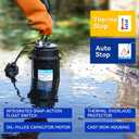 Acquaer Sewage Pump Submersible Water Pump with Automatic Float Switch, for Sump Basin, Residential Sewage, Black, 2'' NPT 3/4 HP 6400 GPH